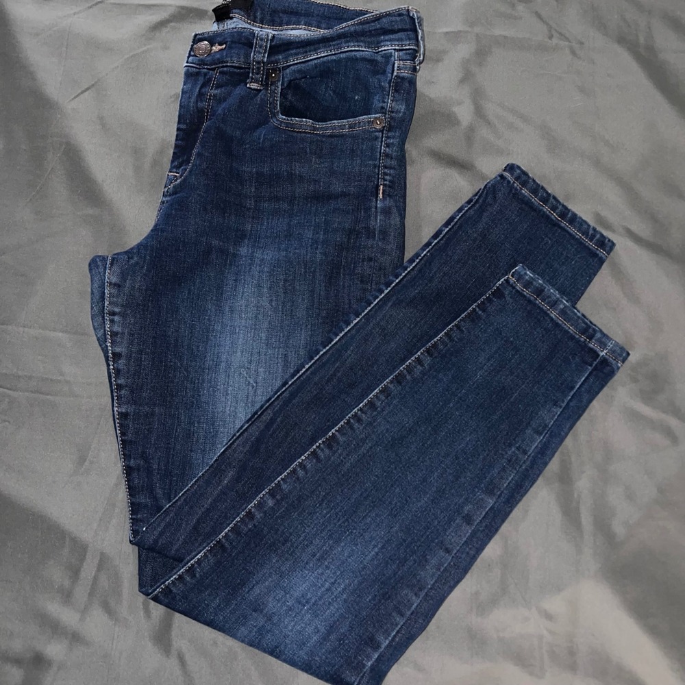 Banana Republic Skinny Jeans Dark Wash Denim Size 29/8 Mid Rise Stretch EUC!